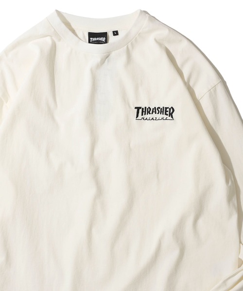 THRASHER(スラッシャー)の「【THRASHER / スラッシャー】ワンポイント刺繍ロングスリーブTシャツ(Tシャツ/カットソー・メンズ・ホワイト/ブラック/アッシュグレー・MEDIUM/LARGE/X-LARGE)」の2枚目の写真