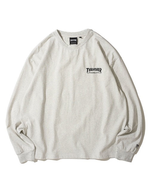 THRASHER(スラッシャー)の「【THRASHER / スラッシャー】ワンポイント刺繍ロングスリーブTシャツ(Tシャツ/カットソー・メンズ・ホワイト/ブラック/アッシュグレー・MEDIUM/LARGE/X-LARGE)」の7枚目の写真