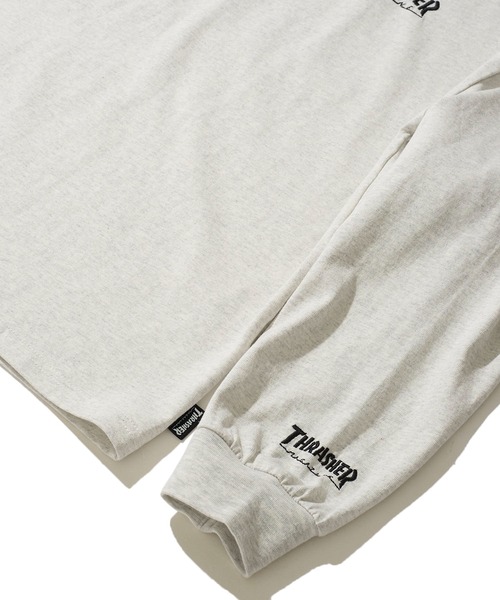 THRASHER(スラッシャー)の「【THRASHER / スラッシャー】ワンポイント刺繍ロングスリーブTシャツ(Tシャツ/カットソー・メンズ・ホワイト/ブラック/アッシュグレー・MEDIUM/LARGE/X-LARGE)」の12枚目の写真