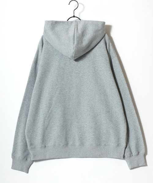 FIRST DOWN（ファーストダウン）の「FIRST DOWN/ファーストダウン LOGO SWEAT PARKA/オーバーサイズ ヘビーウェイト 裏毛 ロゴ ワンポイント刺繍 スウェット パーカー/レディース メンズ（パーカー・メンズ・ネイビー/ブラック/グレー・M/L/XL）」の6枚目の写真