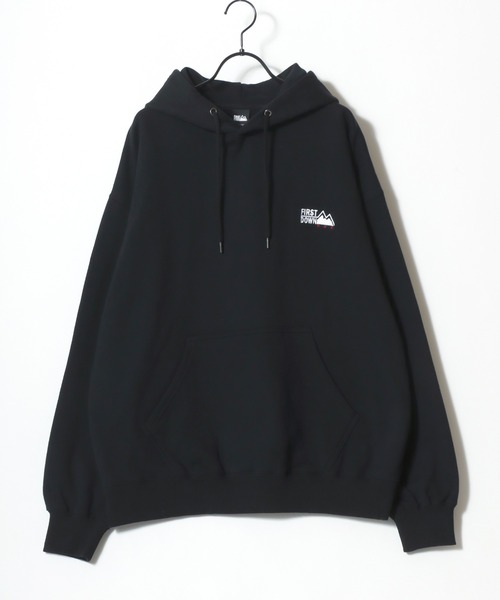 FIRST DOWN（ファーストダウン）の「FIRST DOWN/ファーストダウン LOGO SWEAT PARKA/オーバーサイズ ヘビーウェイト 裏毛 ロゴ ワンポイント刺繍 スウェット パーカー/レディース メンズ（パーカー・メンズ・ネイビー/ブラック/グレー・M/L/XL）」の8枚目の写真