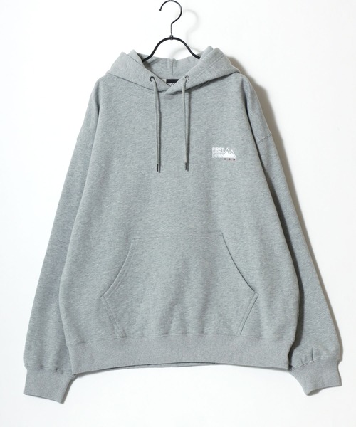 FIRST DOWN（ファーストダウン）の「FIRST DOWN/ファーストダウン LOGO SWEAT PARKA/オーバーサイズ ヘビーウェイト 裏毛 ロゴ ワンポイント刺繍 スウェット パーカー/レディース メンズ（パーカー・メンズ・ネイビー/ブラック/グレー・M/L/XL）」の12枚目の写真
