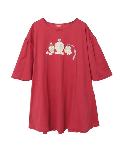 PINK HOUSE（ピンクハウス）の「パフュームプリントカットソーチュニック（Tシャツ/カットソー・レディース・アイボリー/ブラック/ローズ/ブラウン・フリー）」の5枚目の写真