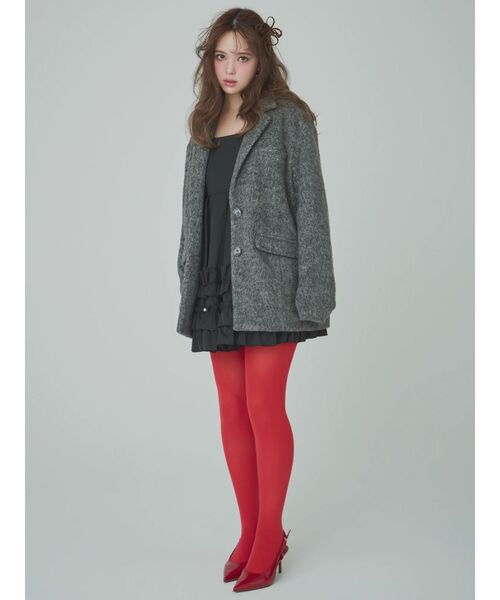 CALNAMUR（カルナムール）の「ミニシャギーテーラードコート（テーラードジャケット・レディース・ラベンダー/その他1/グレー・FREE）」の14枚目の写真