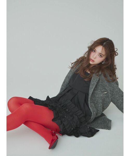 CALNAMUR（カルナムール）の「ミニシャギーテーラードコート（テーラードジャケット・レディース・ラベンダー/その他1/グレー・FREE）」の16枚目の写真