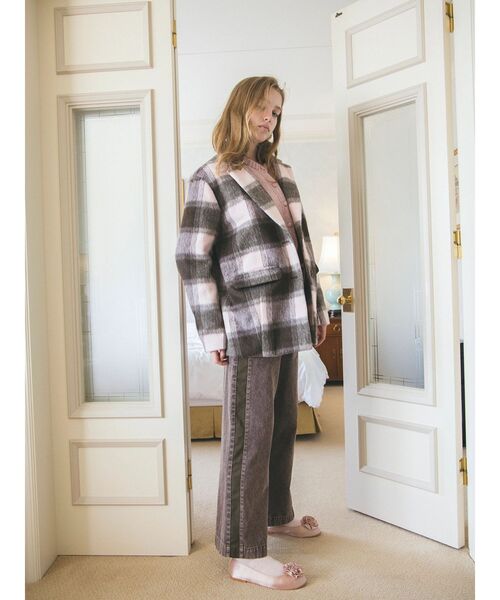 CALNAMUR（カルナムール）の「ミニシャギーテーラードコート（テーラードジャケット・レディース・ラベンダー/その他1/グレー・FREE）」の18枚目の写真