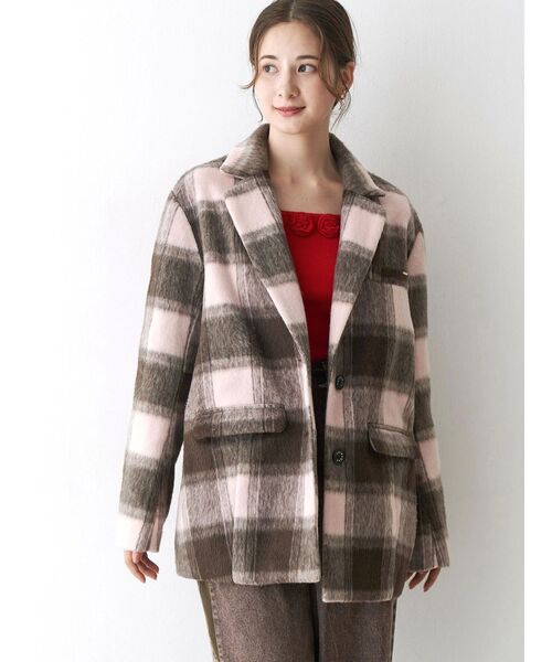 ミニシャギーテーラードコート（テーラードジャケット）｜CALNAMUR