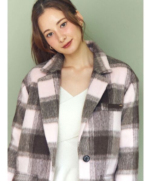 CALNAMUR（カルナムール）の「ミニシャギーテーラードコート（テーラードジャケット・レディース・ラベンダー/その他1/グレー・FREE）」の15枚目の写真