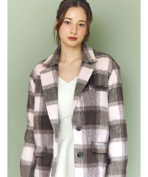 CALNAMUR（カルナムール）の「ミニシャギーテーラードコート（テーラードジャケット・レディース・ラベンダー/その他1/グレー・FREE）」の16枚目の写真