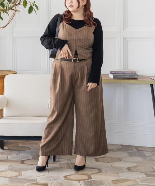 CLETTE(クレット)の「CLETTEオリジナルストライプ柄ビスチェ(その他トップス・レディース・ネイビー/グレー/ブラウン・LL/4L/3L)」の13枚目の写真