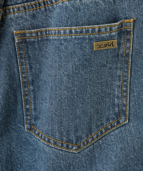 X-girl（エックスガール）の「GRADIENT DENIM EASY PANTS（デニムパンツ・レディース・ブラック/ライトインディゴブルー・XS/S/M）」の15枚目の写真