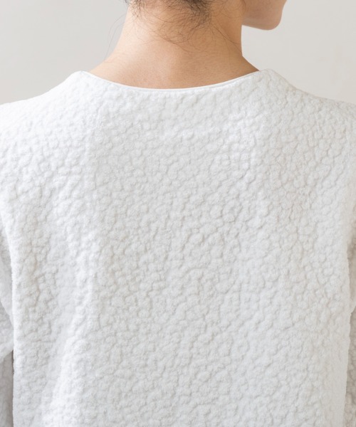 Sono（ソーノ）の「ご自宅でお洗濯可能【SONO/ソーノ】ブライトジャカードニットプルオーバー（ニット/セーター・レディース・ホワイト/ライトグレー・F）」の11枚目の写真