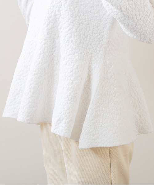 Sono（ソーノ）の「ご自宅でお洗濯可能【SONO/ソーノ】ブライトジャカードニットプルオーバー（ニット/セーター・レディース・ホワイト/ライトグレー・F）」の12枚目の写真