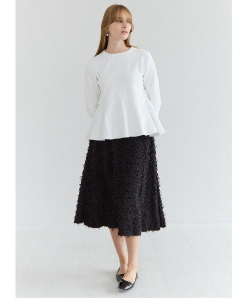 Sono（ソーノ）の「ご自宅でお洗濯可能【SONO/ソーノ】ブライトジャカードニットプルオーバー（ニット/セーター・レディース・ホワイト/ライトグレー・F）」の19枚目の写真