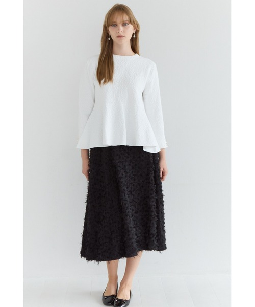 Sono（ソーノ）の「ご自宅でお洗濯可能【SONO/ソーノ】ブライトジャカードニットプルオーバー（ニット/セーター・レディース・ホワイト/ライトグレー・F）」の20枚目の写真