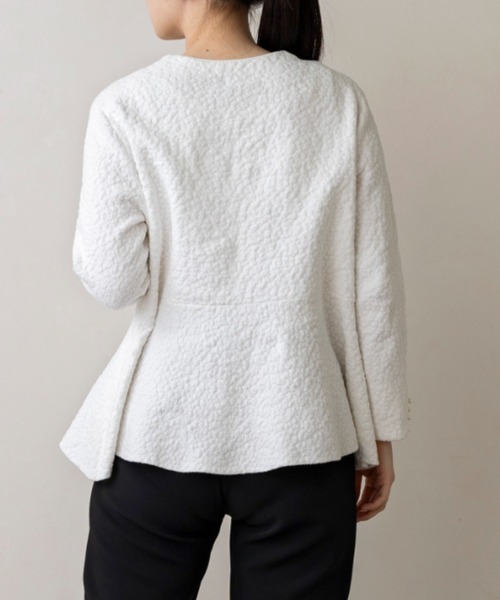 Sono（ソーノ）の「ご自宅でお洗濯可能【SONO/ソーノ】ブライトジャカードニットプルオーバー（ニット/セーター・レディース・ホワイト/ライトグレー・F）」の16枚目の写真