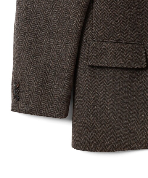 J.PRESS ジェイプレス ツイードジャケット 金ボタン 大きいサイズ 黒 セール】 【J.PRESS BASIC】LAVEROCK TWEED ヘリンボンツイード