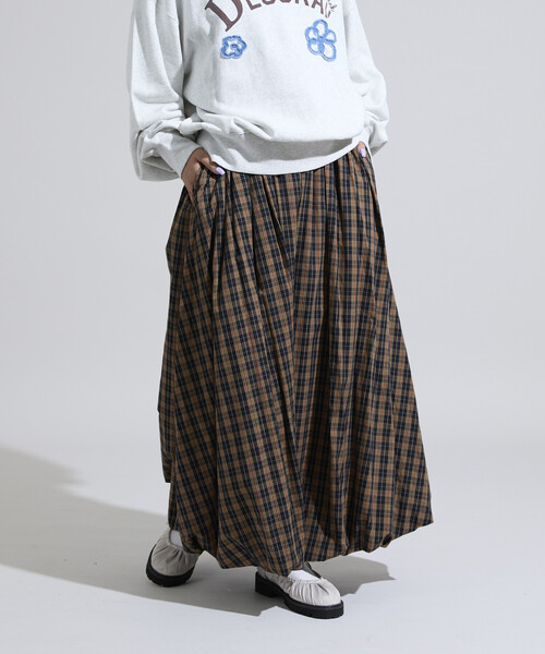 セール】チェック バルーンスカート（スカート）｜FREAK'S STORE