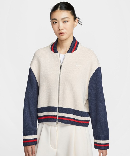 NIKE（ナイキ）の「NIKE AS W NSW CARDIGAN STREET / ナイキ ウィメンズ NSW カーディガン ストリート 【SP】（カーディガン/ボレロ・レディース・レッド/ブラウン/ブラック・L/M/S）」の4枚目の写真