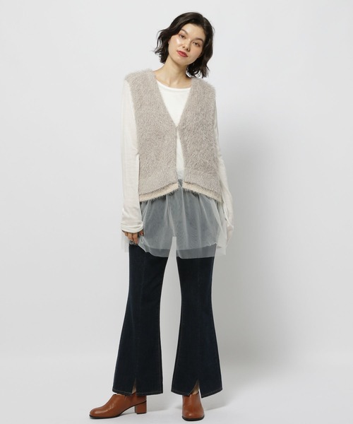 niko and...（ニコアンド）の「ペプラムインナーTシャツ（Tシャツ/カットソー・レディース・ブラック/ホワイト/オフホワイト・FREE）」の11枚目の写真