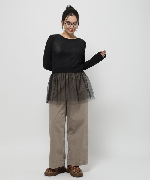 niko and...（ニコアンド）の「ペプラムインナーTシャツ（Tシャツ/カットソー・レディース・ブラック/ホワイト/オフホワイト・FREE）」の13枚目の写真