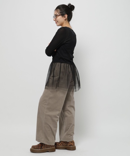 niko and...（ニコアンド）の「ペプラムインナーTシャツ（Tシャツ/カットソー・レディース・ブラック/ホワイト/オフホワイト・FREE）」の14枚目の写真