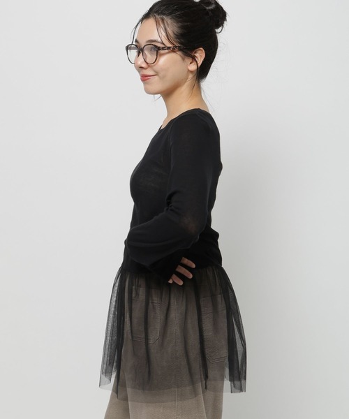 niko and...（ニコアンド）の「ペプラムインナーTシャツ（Tシャツ/カットソー・レディース・ブラック/ホワイト/オフホワイト・FREE）」の17枚目の写真