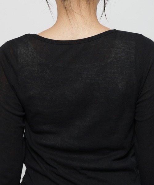 niko and...（ニコアンド）の「ペプラムインナーTシャツ（Tシャツ/カットソー・レディース・ブラック/ホワイト/オフホワイト・FREE）」の22枚目の写真