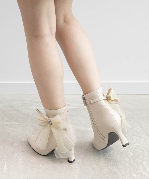 2WAY シアーリボンショートブーツ（ブーツ）｜RANDA（ランダ）の