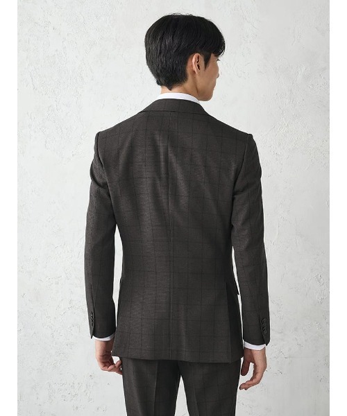 Perfect Suit FActory(パーフェクトスーツファクトリー)の「《WOOLY WASH SUIT》WEB限定スーツ【洗える/ウールライク】スリーピース 千鳥×ウィンドペン ブラウン(スーツセット・メンズ・ダークブラウン・AB5/AB6/AB7/Y5/Y6/A5/A6/A7/A4/BB6/AB4/AB8/Y4/BB7/BB8/BB5/Y7/A8)」の13枚目の写真