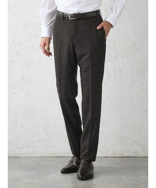 Perfect Suit FActory(パーフェクトスーツファクトリー)の「《WOOLY WASH SUIT》WEB限定スーツ【洗える/ウールライク】スリーピース 千鳥×ウィンドペン ブラウン(スーツセット・メンズ・ダークブラウン・AB5/AB6/AB7/Y5/Y6/A5/A6/A7/A4/BB6/AB4/AB8/Y4/BB7/BB8/BB5/Y7/A8)」の7枚目の写真