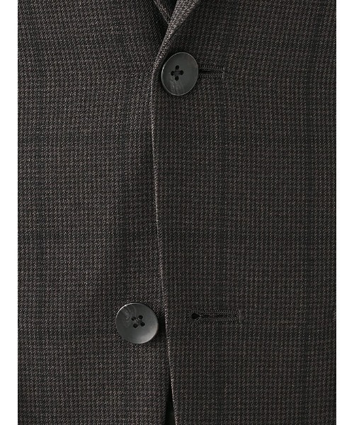Perfect Suit FActory(パーフェクトスーツファクトリー)の「《WOOLY WASH SUIT》WEB限定スーツ【洗える/ウールライク】スリーピース 千鳥×ウィンドペン ブラウン(スーツセット・メンズ・ダークブラウン・AB5/AB6/AB7/Y5/Y6/A5/A6/A7/A4/BB6/AB4/AB8/Y4/BB7/BB8/BB5/Y7/A8)」の6枚目の写真
