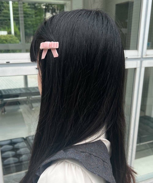 F i.n.t（フィント）の「多重リトルベロアリボンクリップ/fint フィント（バレッタ/ヘアクリップ・レディース・ブラック/ライトピンク/レッド・FREE）」の5枚目の写真