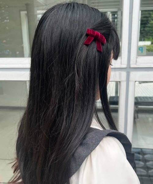 F i.n.t（フィント）の「多重リトルベロアリボンクリップ/fint フィント（バレッタ/ヘアクリップ・レディース・ブラック/ライトピンク/レッド・FREE）」の6枚目の写真