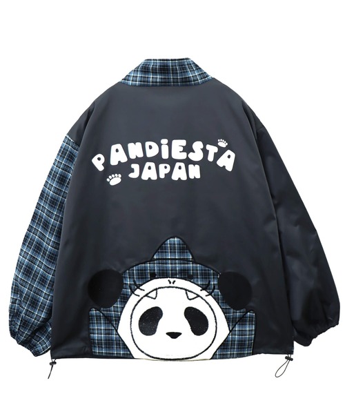セール】サメパンダチェック切替シャカシャカジャケット(M2)（その他