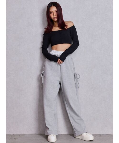 GYDA（ジェイダ）の「シアーショートトップス（Tシャツ/カットソー・レディース・ブラック/その他1・FREE）」の4枚目の写真