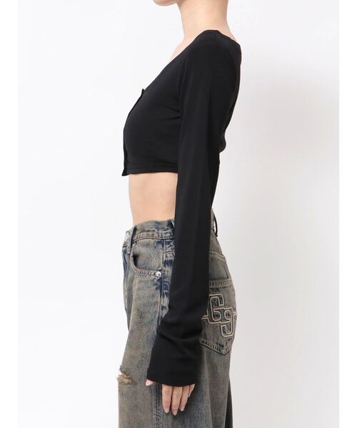 GYDA（ジェイダ）の「シアーショートトップス（Tシャツ/カットソー・レディース・ブラック/その他1・FREE）」の7枚目の写真