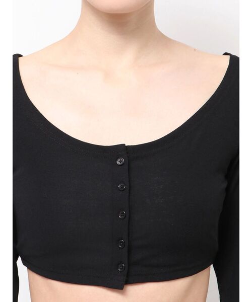 GYDA（ジェイダ）の「シアーショートトップス（Tシャツ/カットソー・レディース・ブラック/その他1・FREE）」の9枚目の写真