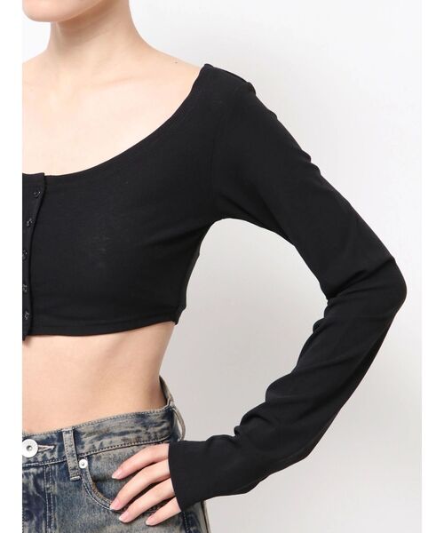 GYDA（ジェイダ）の「シアーショートトップス（Tシャツ/カットソー・レディース・ブラック/その他1・FREE）」の10枚目の写真