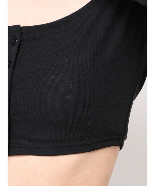 GYDA（ジェイダ）の「シアーショートトップス（Tシャツ/カットソー・レディース・ブラック/その他1・FREE）」の11枚目の写真