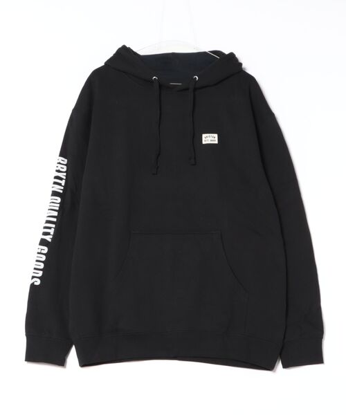 BRIXTON(ブリクストン)の「【BRIXTON/ブリクストン】 WOODBURN LABEL HOODIE(パーカー・メンズ・ブラック/セージグリーン・L)」の2枚目の写真
