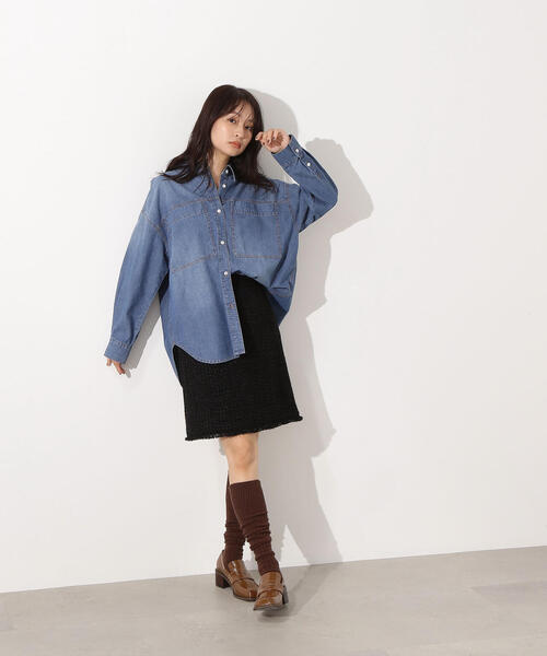 N.(N. Natural Beauty Basic)(エヌエヌナチュラルビューティーベーシック)の「ツイード SETUP スカート(スカート・レディース・キャメル/ブラック/オフホワイト・MEDIUM)」の14枚目の写真