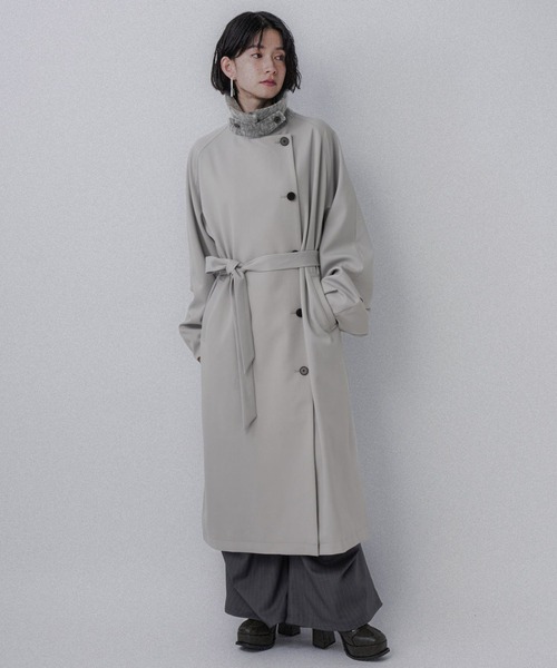 HARE（ハレ）の「エリイソザイステンコート(HARE)（ステンカラーコート・レディース・ブラック/グレー・FREE）」の5枚目の写真