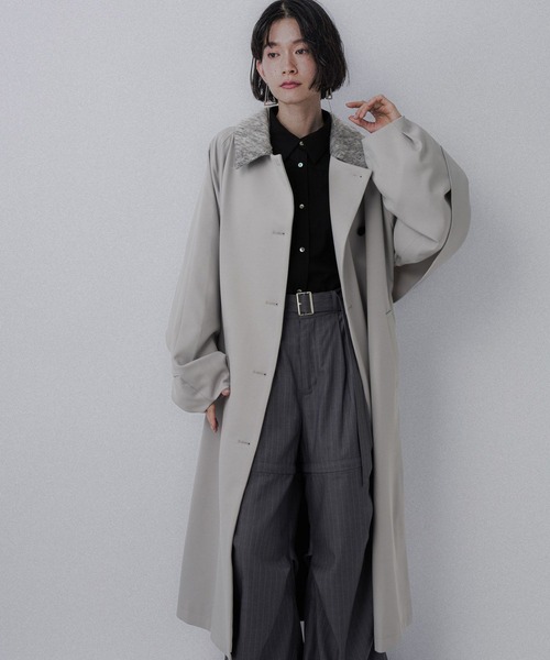 HARE（ハレ）の「エリイソザイステンコート(HARE)（ステンカラーコート・レディース・ブラック/グレー・FREE）」の20枚目の写真