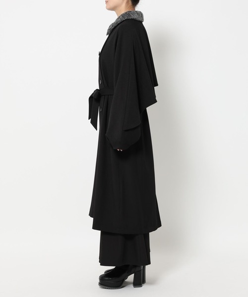 Sami HARE ブラック ステンカラーコート Mサイズ セール】エリイソザイ