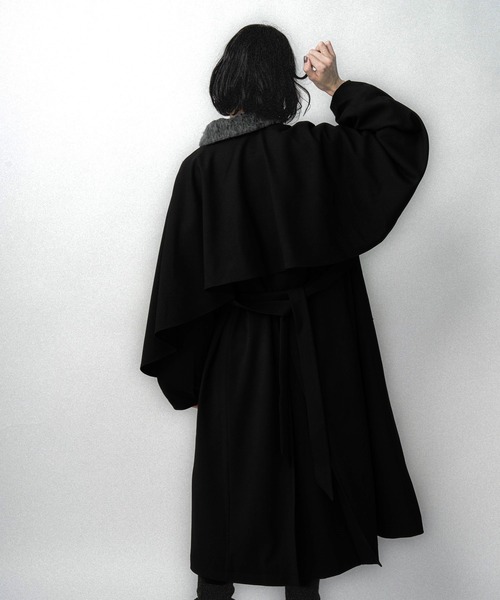 新品タグ付き 25AW HARE エリイソザイステンコート ブラック オススメ 25AW今季完売 新品タグ付 HARE エリイソザイステンコート