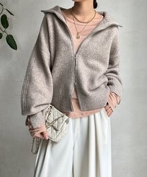 【WEB限定】ダブルジップニットブルゾン