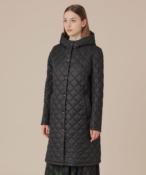 MACKINTOSH LONDON（マッキントッシュ ロンドン）の「【Tilbury hood long/ティルベリーフードロング】エアリーキルティングフーデッドコート（その他アウター・レディース・ブラック/ベージュ・38/40）」の11枚目の写真