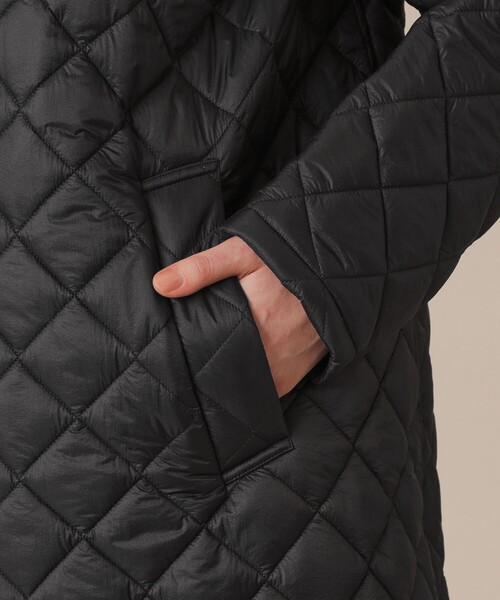 MACKINTOSH LONDON（マッキントッシュ ロンドン）の「【Tilbury hood long/ティルベリーフードロング】エアリーキルティングフーデッドコート（その他アウター・レディース・ブラック/ベージュ・38/40）」の9枚目の写真