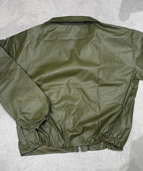 lilful(リルフル)の「ダブルジップ ショート丈PUジャケット(ブルゾン・レディース・ブラック/カーキ・F)」の7枚目の写真